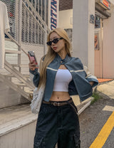 [U-BASIC] Ainey Back Crop Ribbed Sleeveless