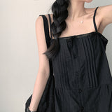 Sugar Lace Pin Tuck Pleated Nash Vest Blouse 
