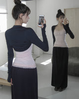 [MADE] Pixel dotted lace sleeveless + bolero SET