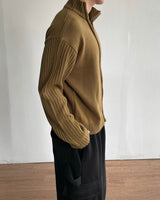 Dig Crop Knit Zip-up