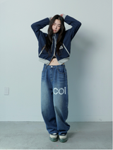 ノーキンサイドダーティーロゴデニムバンディングパンツ UNISEX