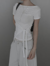Tie Knot Boat Neck Tee