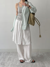 Lace Ribbed Square Sleeveless