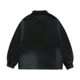 25SS WASHING EMBO RUGBY SWEATSHIRT BLACK