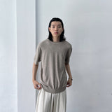 Heather Knit Crewneck Top