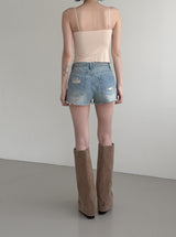 Yusu Damaged Denim Shorts