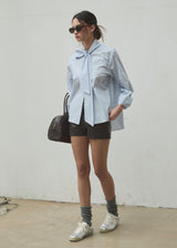 STRIPE TIE BLOUSE