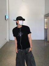 Circle Feed Cropped Short Sleeve Tee 2C
