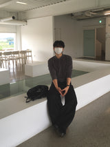 Rust Henry Neck Long Sleeve Knit 2C