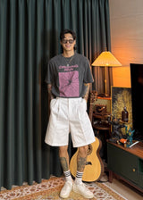 Half-Banded Two-Tuck Wide Shorts 4COLOR