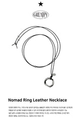 Nomad Ring Leather Necklace