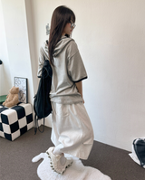 Nin-Hi Pintuck Parachute Bermuda Pants 3-Color