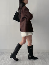 [wool 50%] フォトヘアリーシングルルーズフィットジャケット