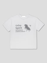 LMN フェザーホースクロップ半袖Tシャツ (3 colors)