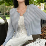 [MADE] Ghibli, striped cropped cardigan