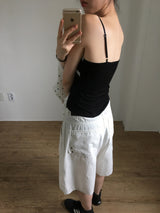 V-cut lace sleeveless (4color)