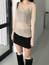 テンセルフーデッドTシャツ(5 colors)