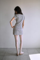 26SS★ LACE TRIM V-NECK T-SHIRT