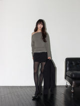 CLASSIC PADDED MINI SKIRT (BLACK)