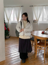 Kotanna Quilted Hooded Padded Jumper