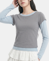 カリス コントラスト レイヤード Tシャツ