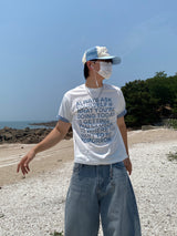 パイクド カラーリング ロールアップ ショートスリーブ Tシャツ 5C