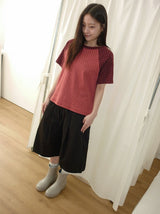 26SS★ [BAONHAUS] ヒルンドットカラーラグラン半袖Tシャツ