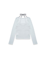 ホルターボタンTシャツ (ミント)
