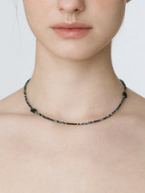 Silver925_ポイントバタフライ_ネックレス (Black,Blue)
