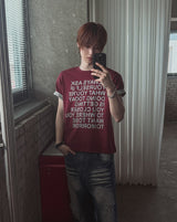 ウェルドーン レタリング カラー マッチング ショート スリーブ Tシャツ