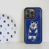 バブルガムエポキシバンパースマートフォンケース(Denim black)