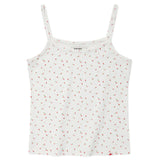 KIRSH PLAIN CHERRY SEMI CROP SLEEVELESS - WHITE