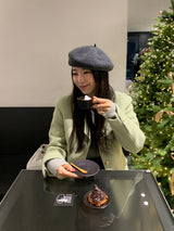 【MADE】フルカシミヤアンバランスオフショルダーニット