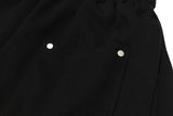 damage cutting bermuda pants (black)