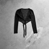 Le Can Lace Crop Cardigan