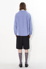 Relaxed and casual lapel and stand-up collar shirt