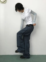 VINTAGE DYEING ZIPPER PANTS