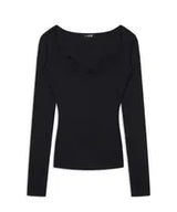 LACE LONG SLEEVE TEE (BLACK)