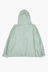 Maron check shirt hoodie