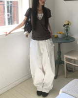 Serion Balloon Fit Cotton Cargo Pants