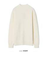 Washable Hacci Half Turtleneck Knit (7 Colors, L / XL)