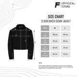 FNOS l SI BON BIKER DENIM JACKET - BLACK