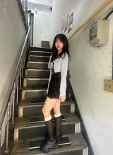 レイヤードクロップカーディガン