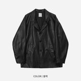 Radio Leather Half Jacket