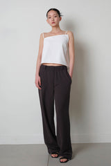 Oblique Neck Sleeveless_White