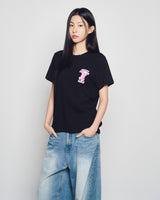 25FW WOMAN ファジーフォントラビット半袖Tシャツ