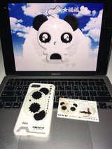 ホワイト ラッキー ケース ＆ パンダ グリップトック セット
