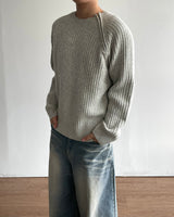 Bark Zipper Round Knit
