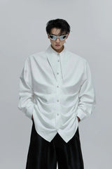Ruched Scarf Collar Blouse