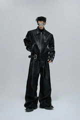 Glossy Layered Rhinestone Jacket